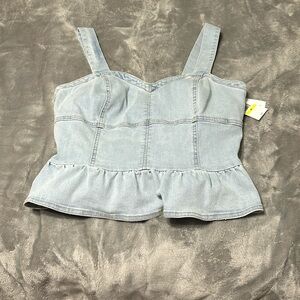 Jessica Simpson Jean Corset top (M, NWT)